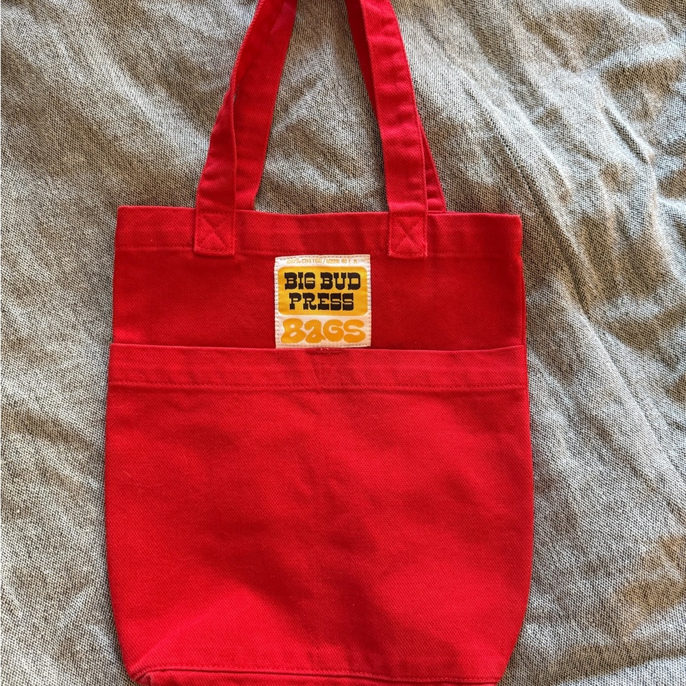 Big Bud Press Bright Red Canvas Mini Tote Bag
